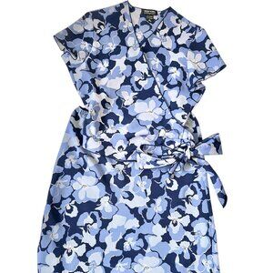New York & Company Womens Set of Skirt & Blouse Blue Floral Size Medium / Large